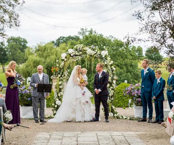Cocktail de mariage sur le domaine
